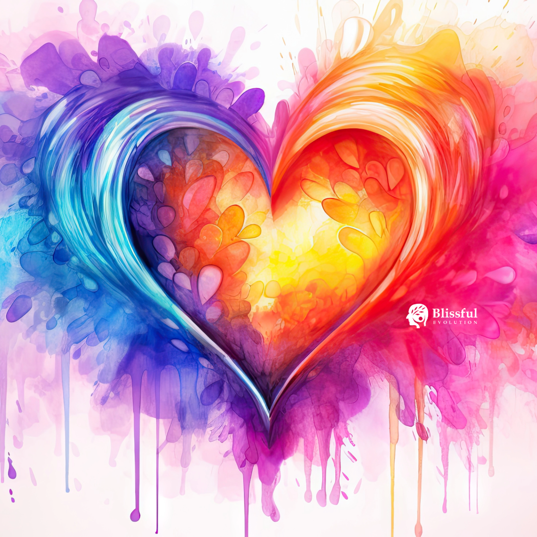 Rainbow-colored heart symbolizing Reiki's holistic healing energy in a blog post by Reiki Master Abi Beri